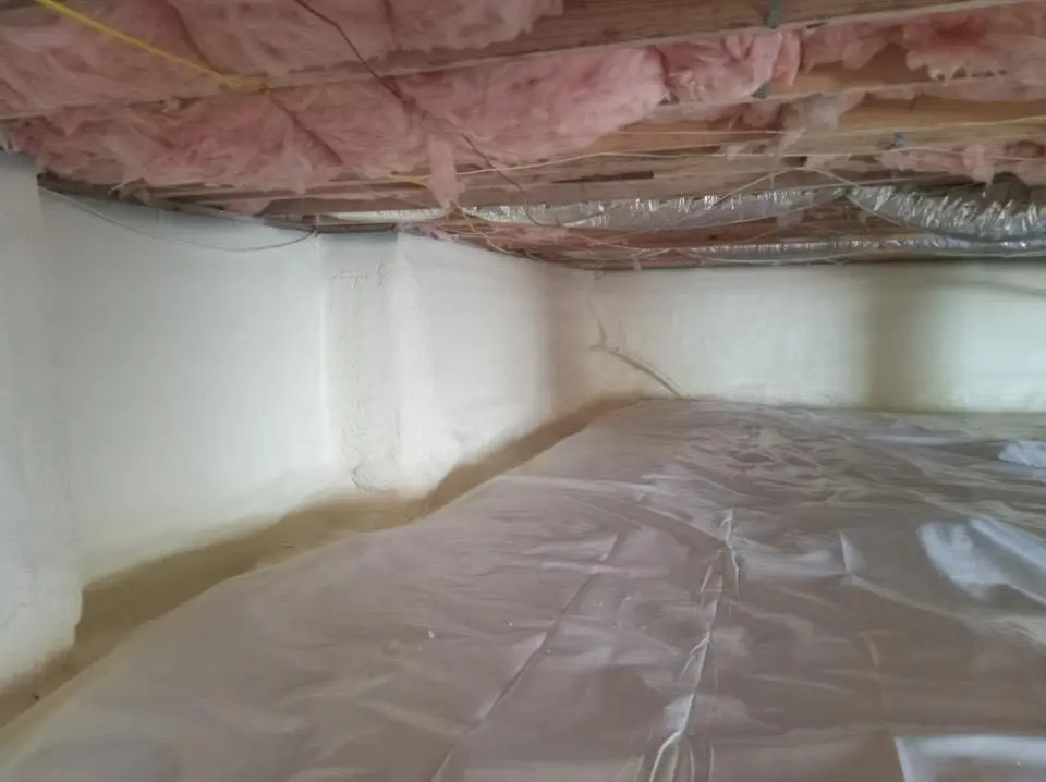 Crawl space encapsulation with closed-cell spray foam for Metal Roof Coating in Leawood